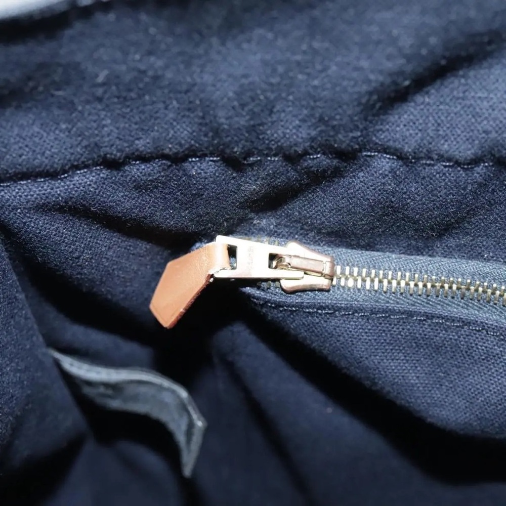 HERMES HERMES Canvas Fourre Tout PM Tote Bag in Navy Blue & Brownish-Red - Picture 12 of 15